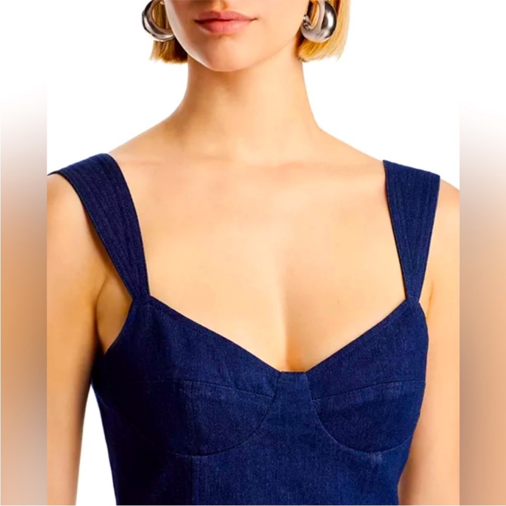 NWT Aqua Denim Blue Sleeveless Dress Corset